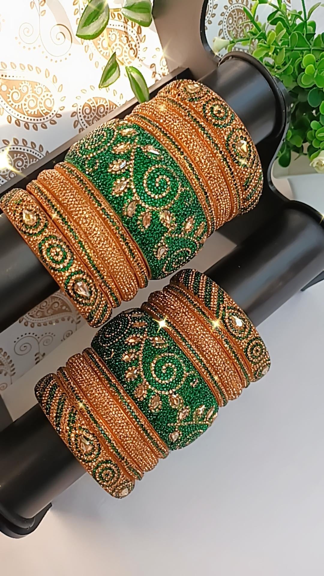 PREMIUM GREEN MAHARANI BRIDAL SET