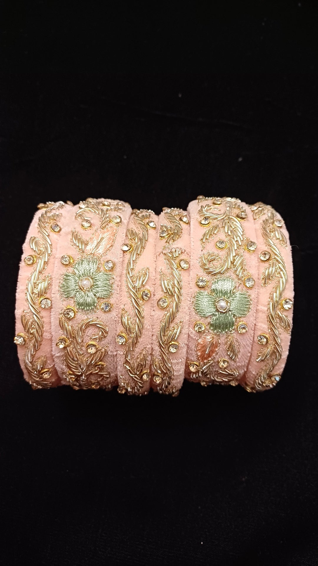 PEECH RUHI ZARDOZI BANGLES