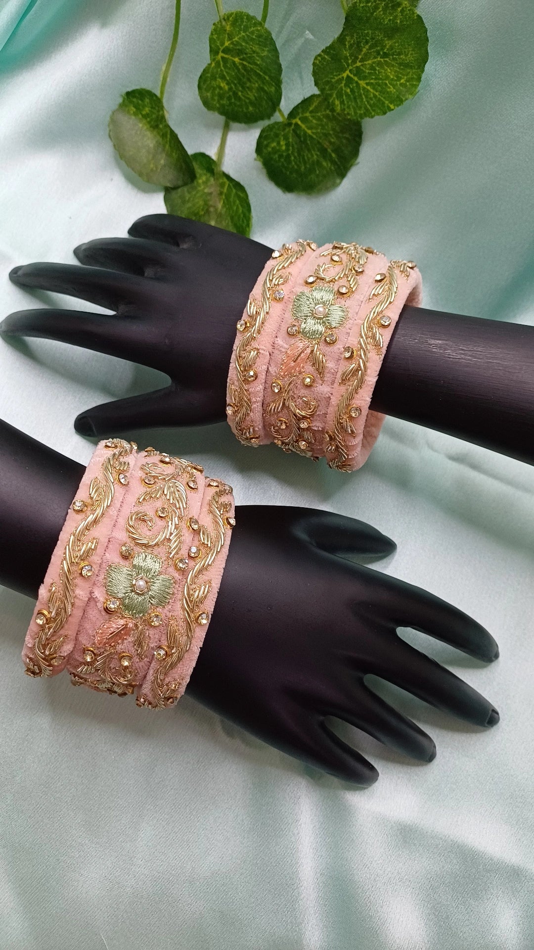 PEECH RUHI ZARDOZI BANGLES