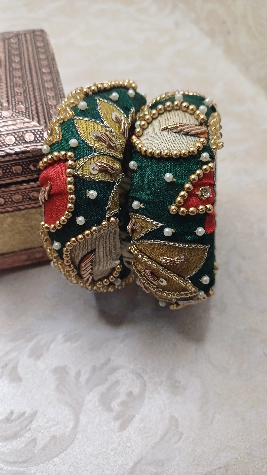 RAAZ GREEN KALAMKARI BANGLES