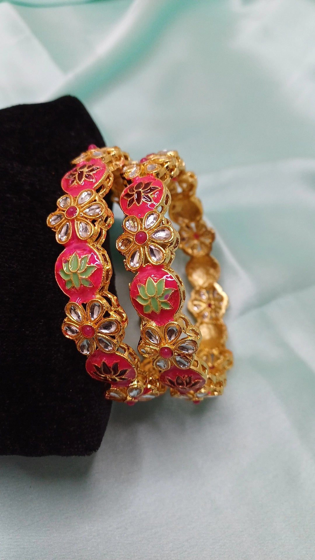 HOT PINK MEENAKARI BANGLES
