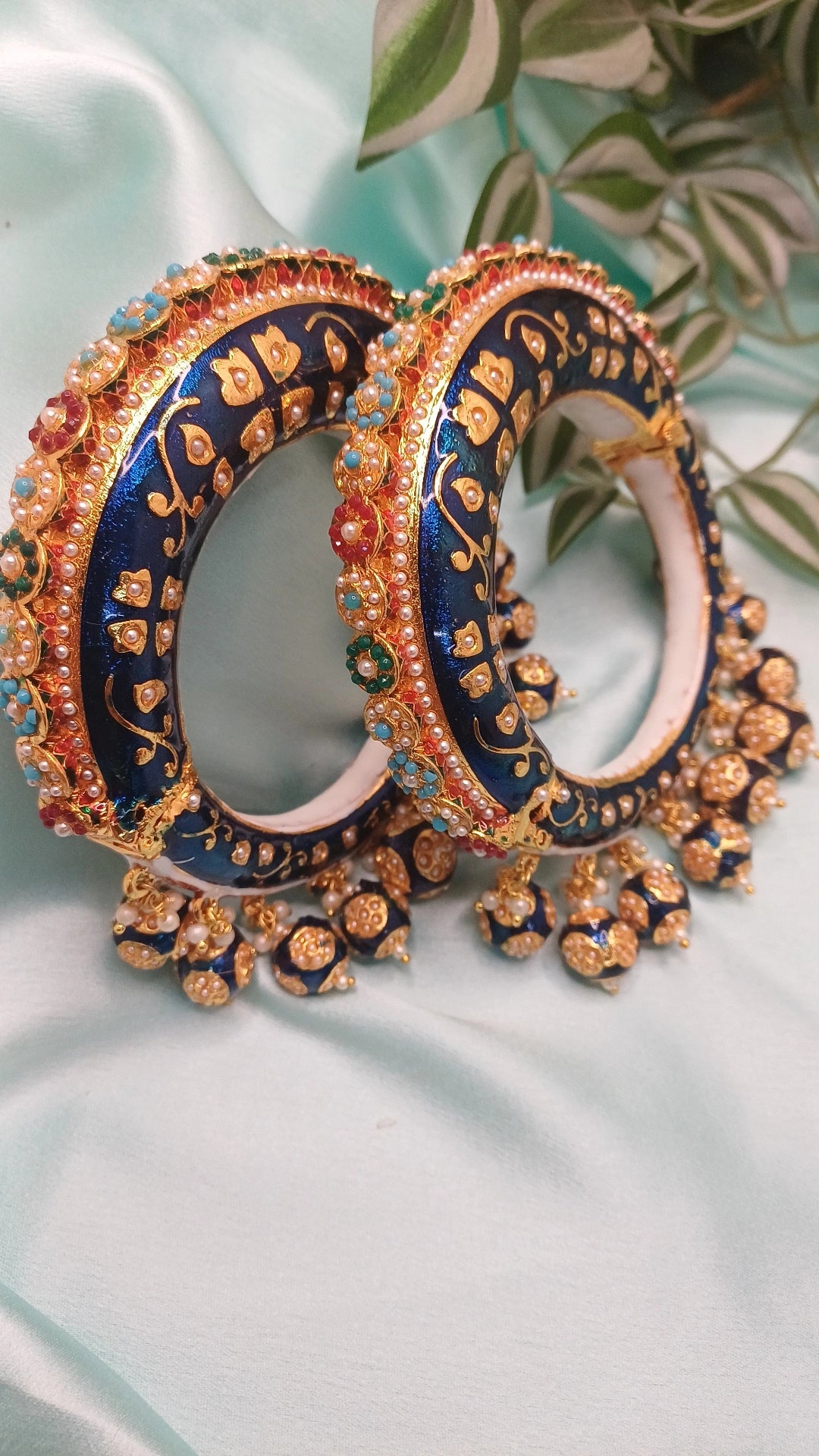 RAJWADI NAVY BLUE ROYAL BANGLES