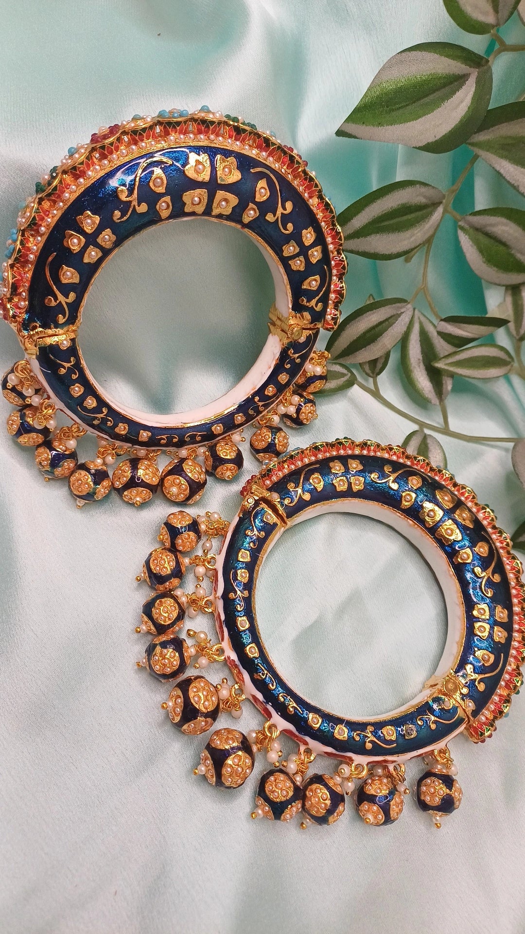 RAJWADI NAVY BLUE ROYAL BANGLES
