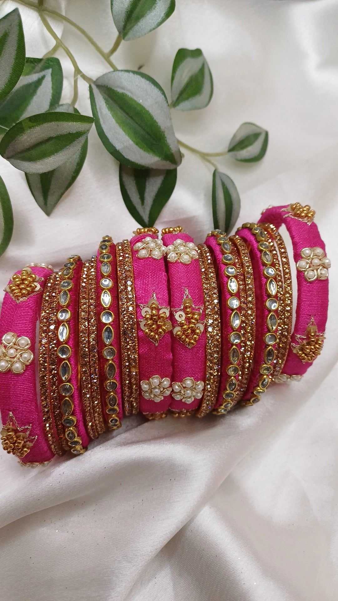 JASHN DARK PINK ZARDOZI BANGLES