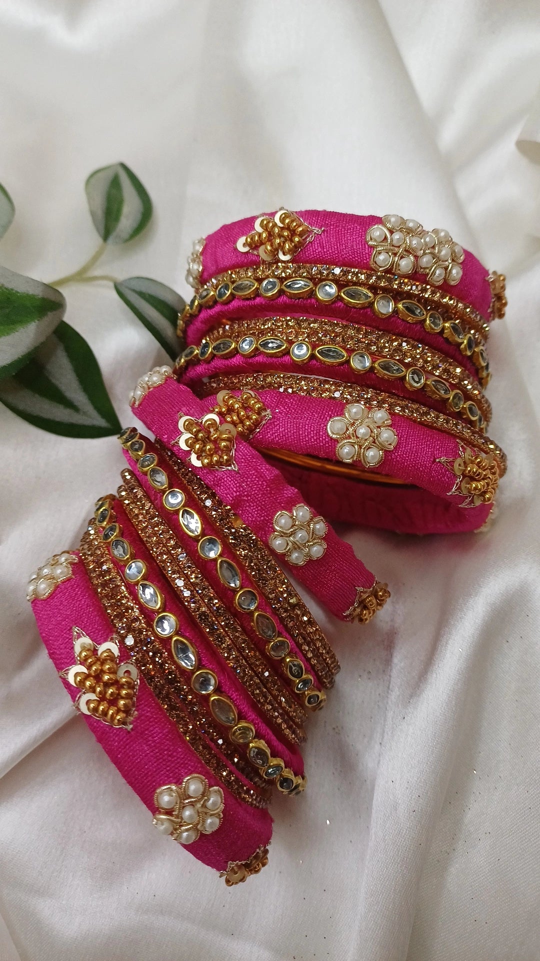 JASHN DARK PINK ZARDOZI BANGLES
