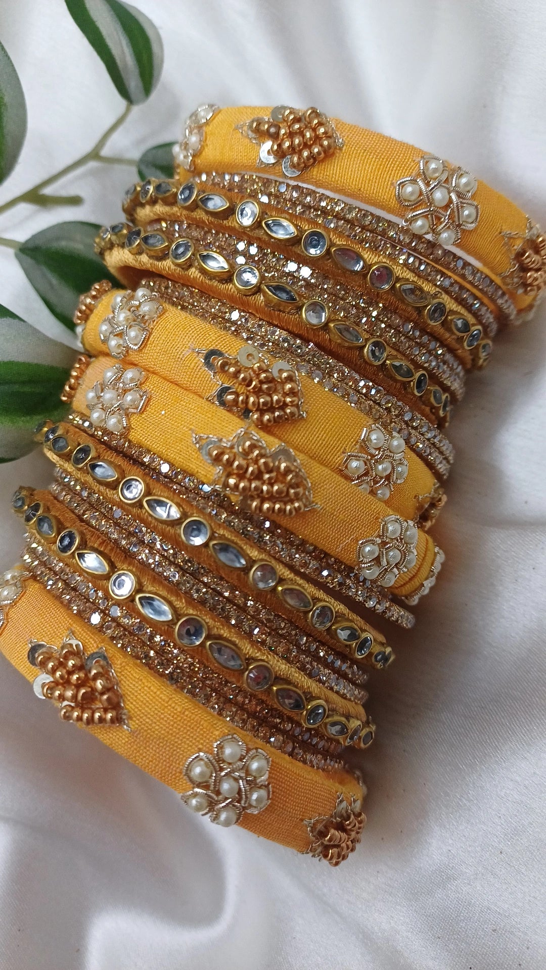 JASHN YELLOW ZARDOZI BANGLES