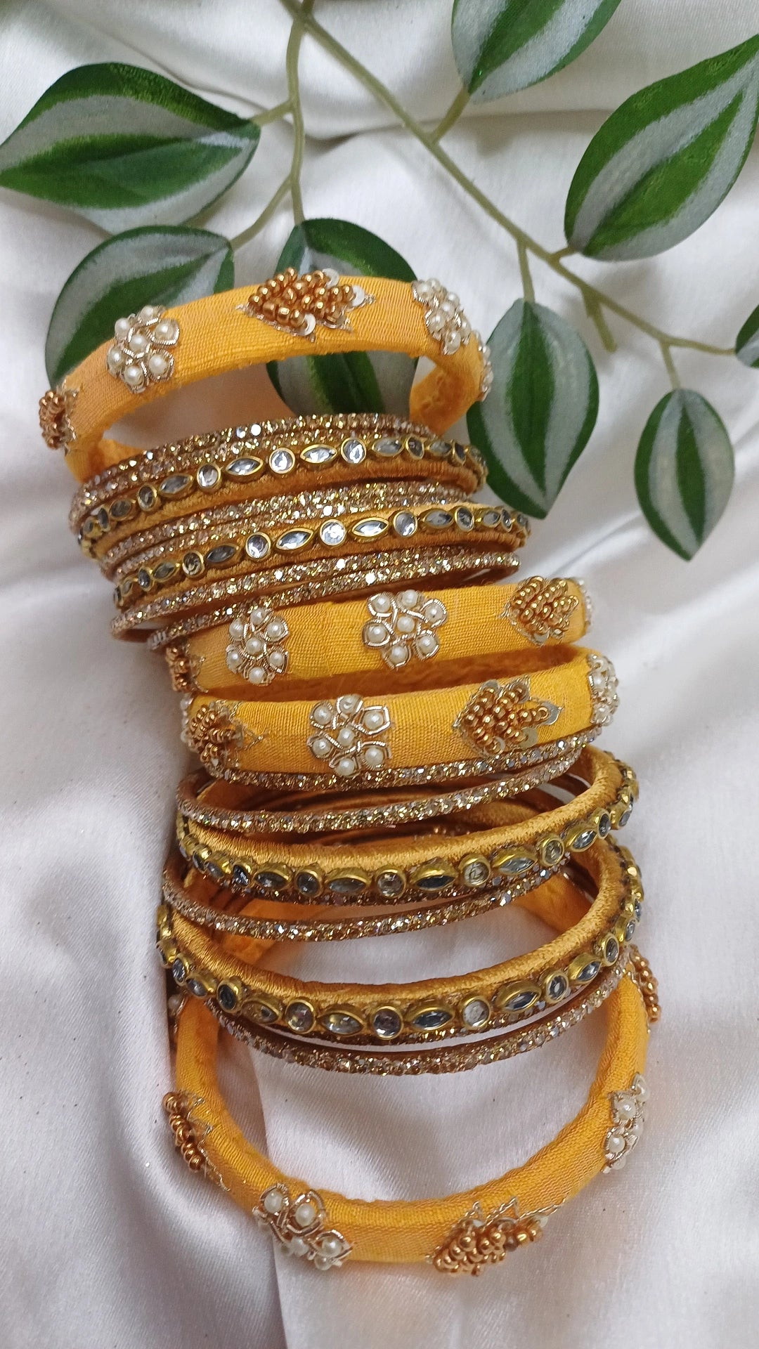 JASHN YELLOW ZARDOZI BANGLES