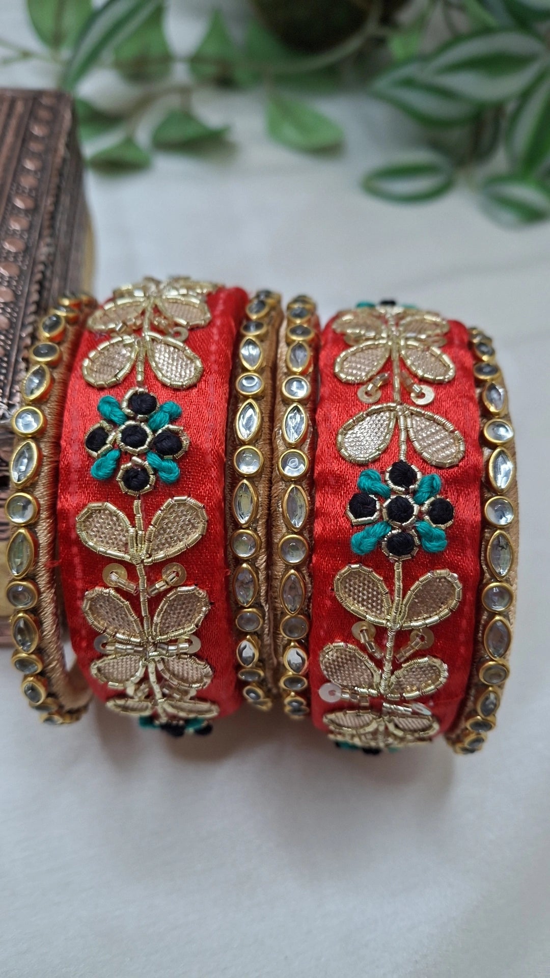 RED GOTA BANGLES