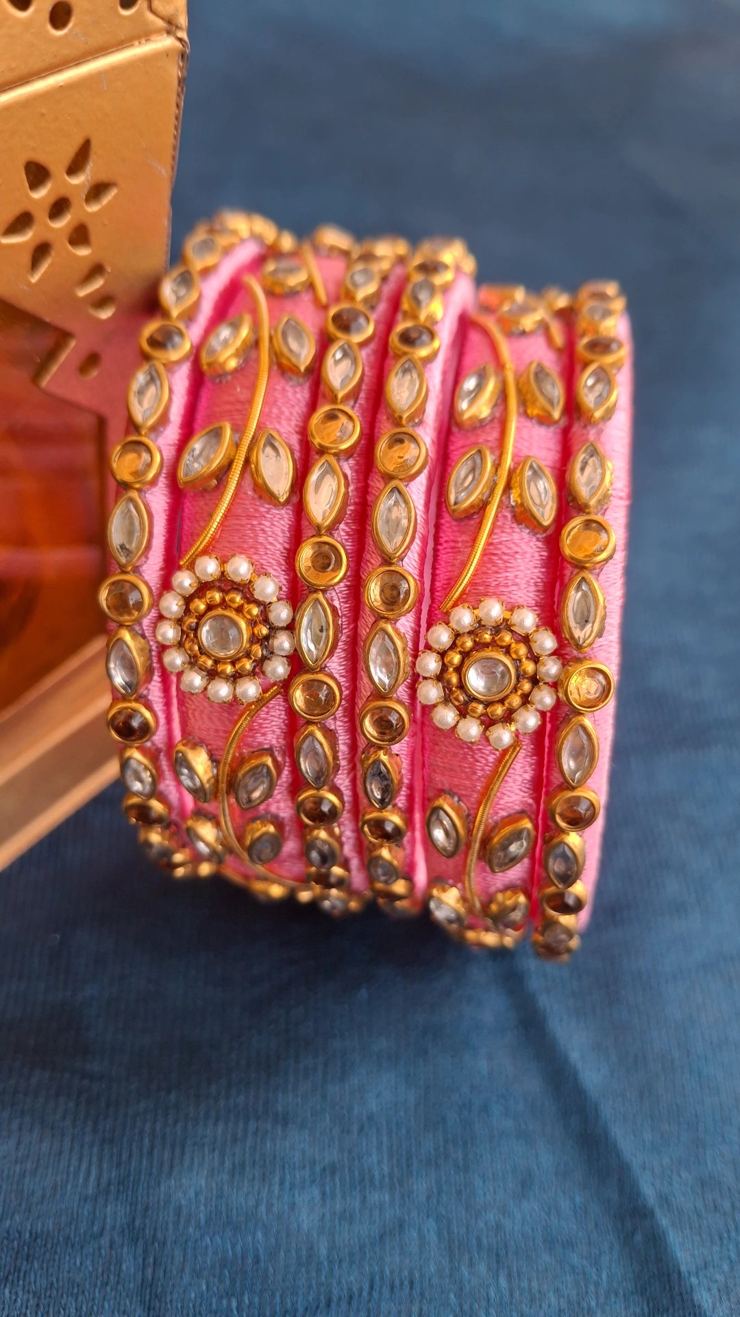 PINK SILKTHREAD FANCY BANGLES