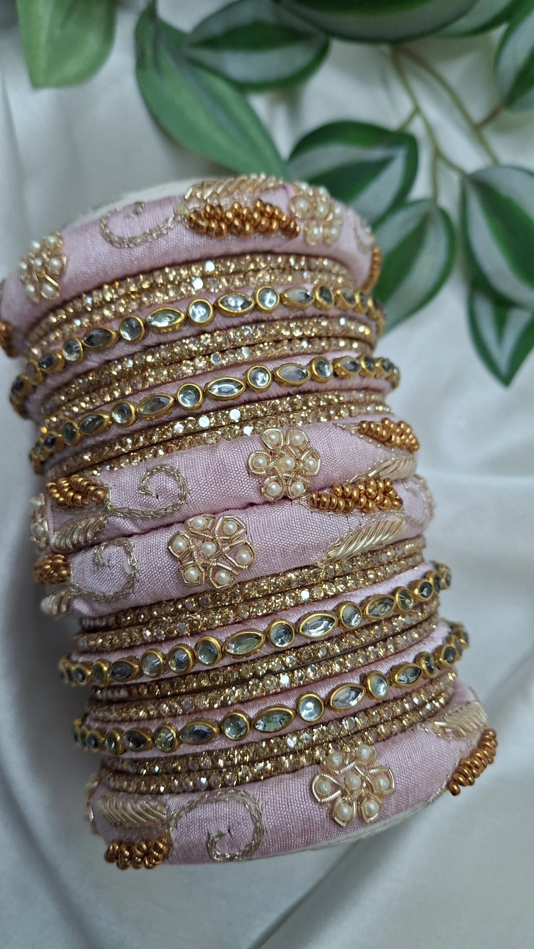 JASHN LIGHTPINK ZARDOZI BANGLES