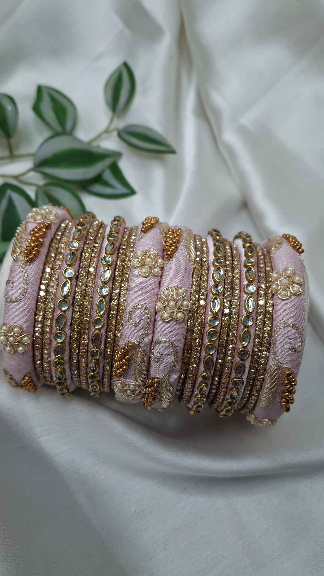 JASHN LIGHTPINK ZARDOZI BANGLES