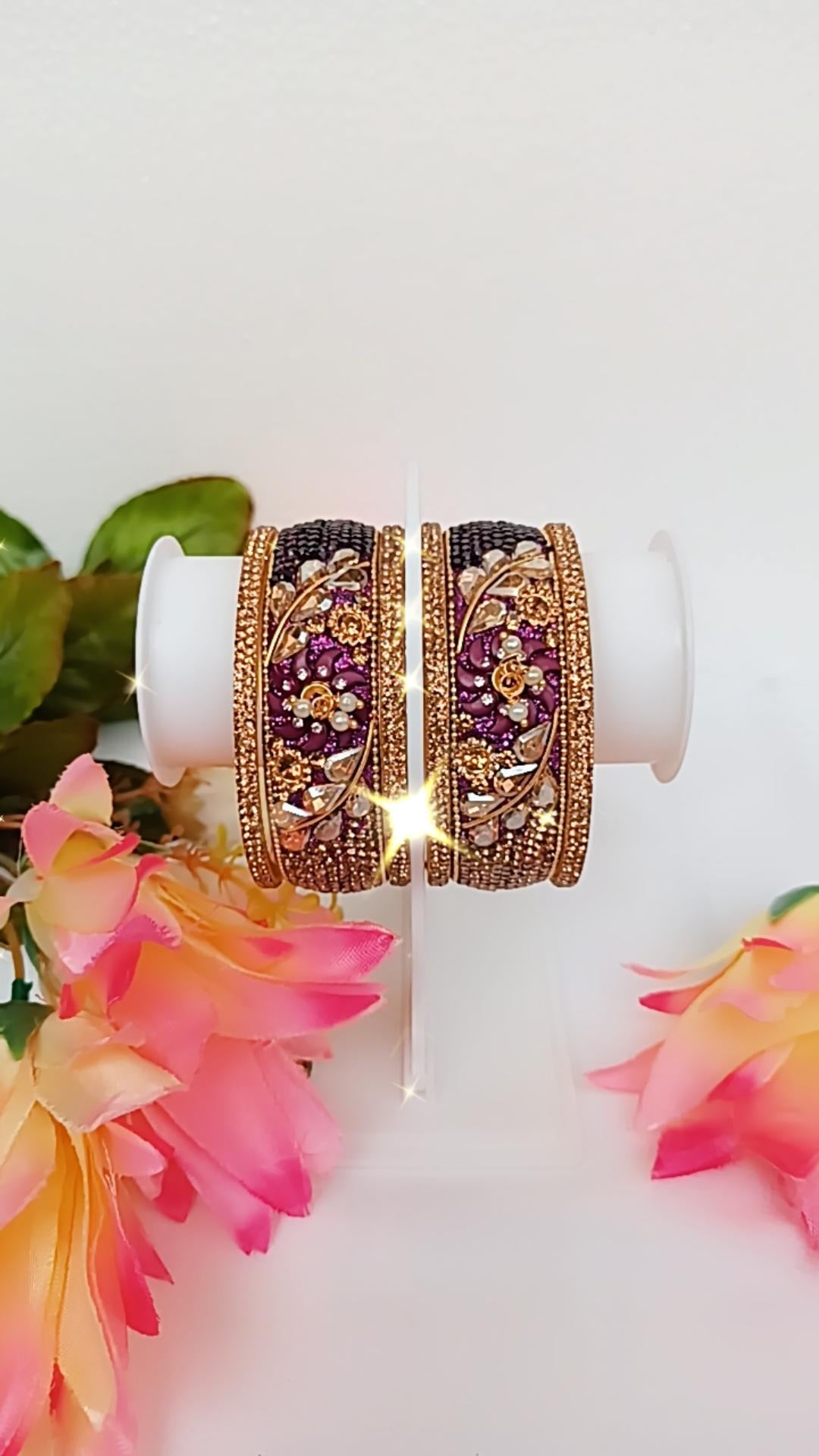 SONI PLUM FANCY BANGLES