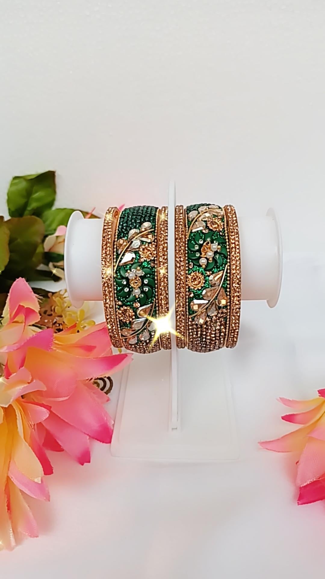 SONI DARKGREEN FANCY BANGLES