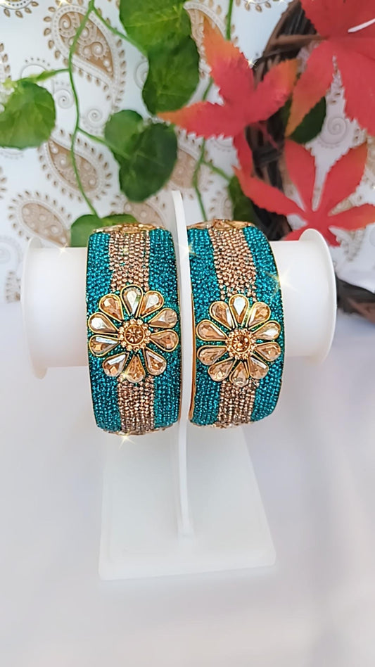 GULCHERA  BLUE FESTIVE BANGLES