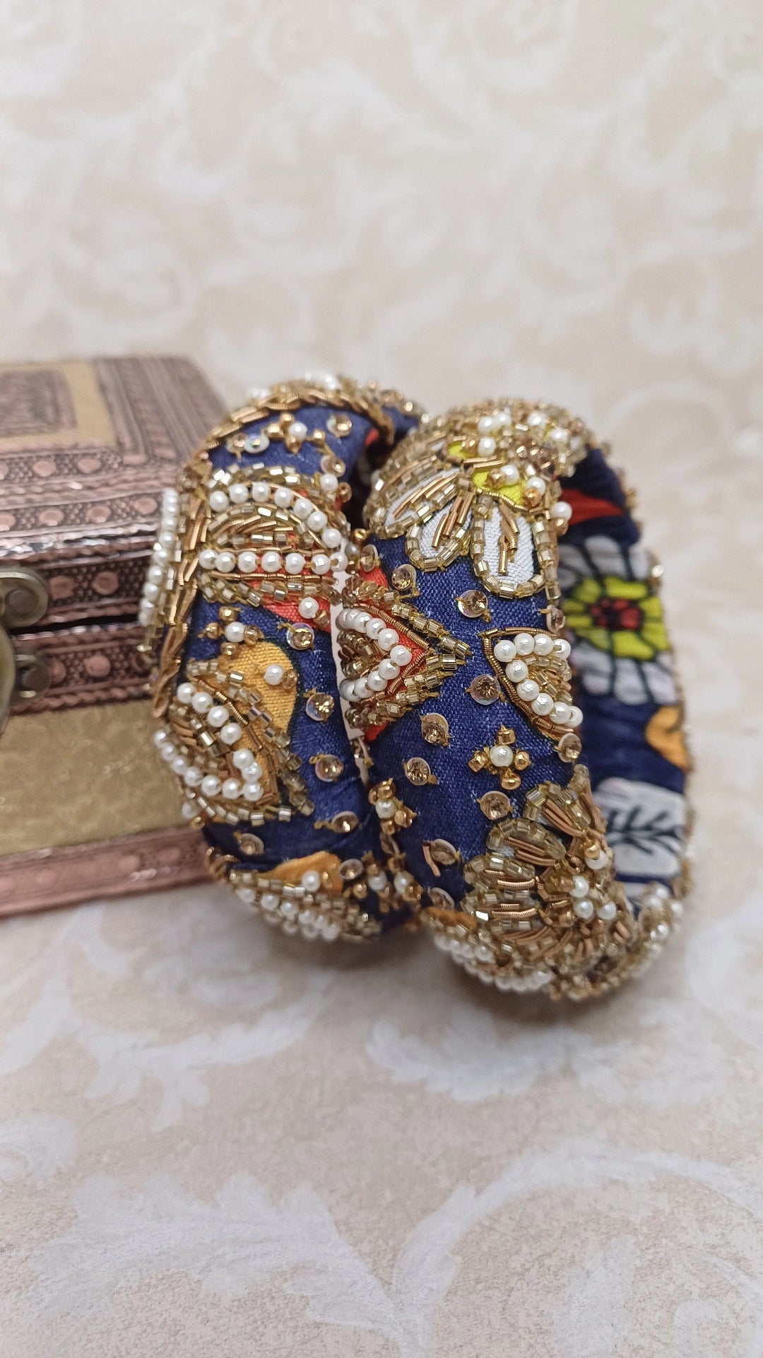 BLUE KALAMKARI BANGLES