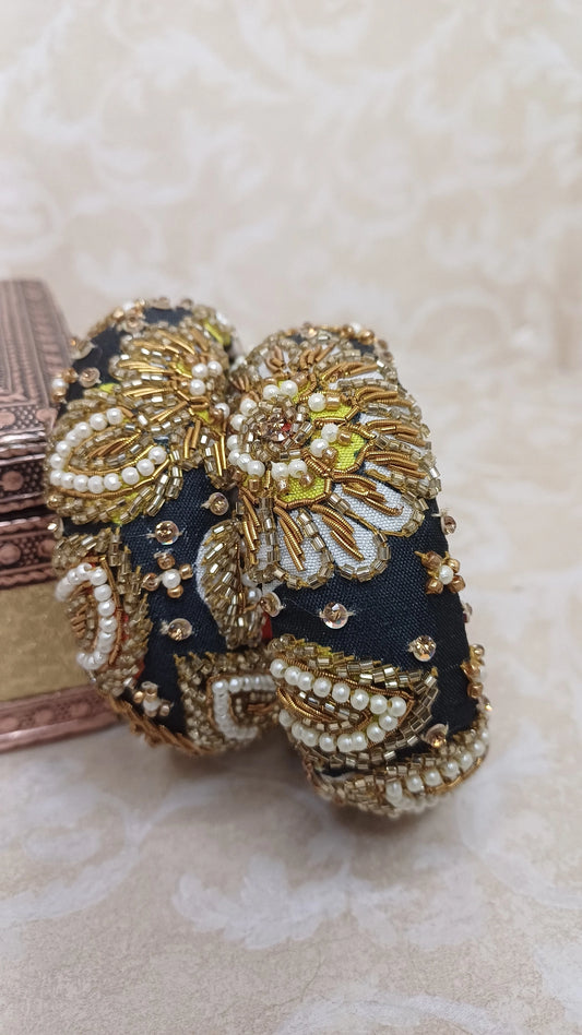 BLACK KALAMKARI BANGLES