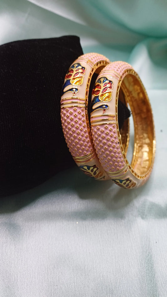 PINK MEENAKARI BANGLES