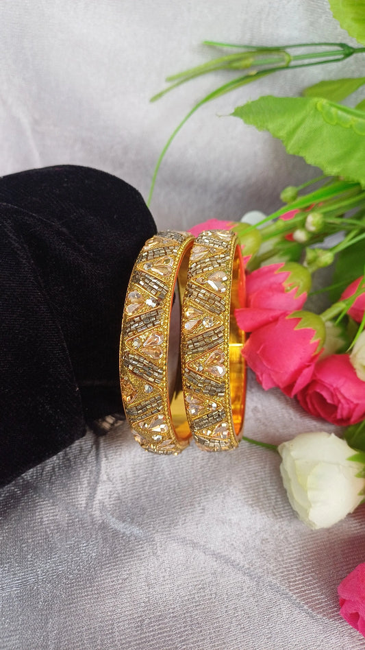 GOLD COPPER FESTIVE BANGLES