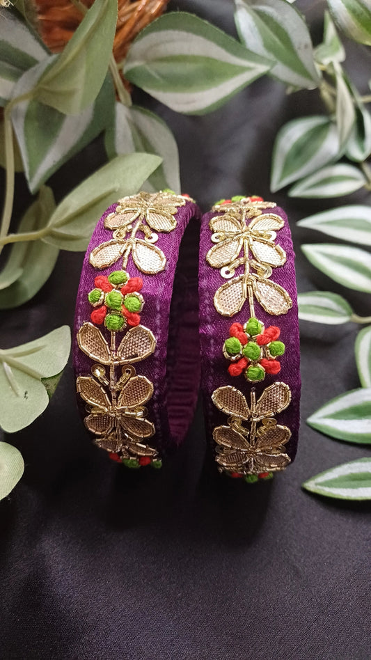 PLUM GOTA BANGLES