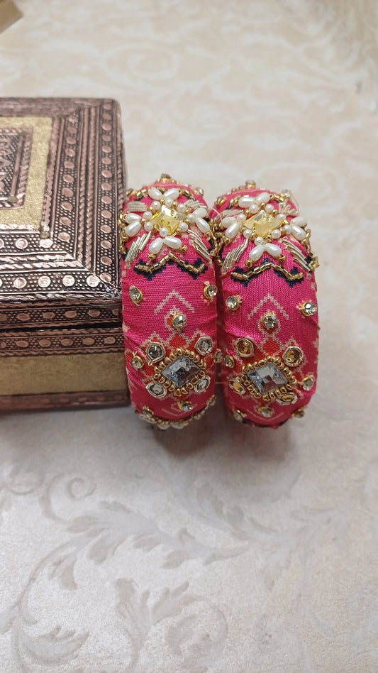 RATI PINK KALMKARI BANGLES