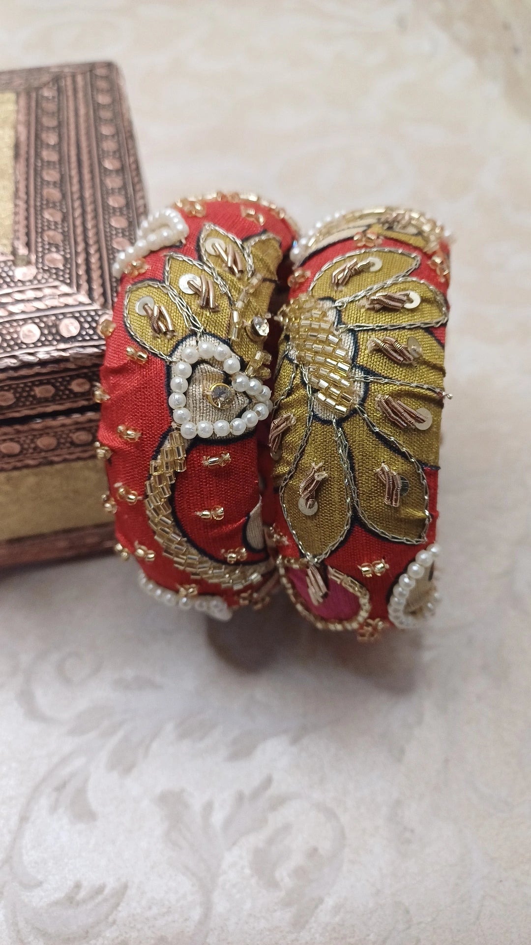 RAAZ RED KALAMKARI BANGLES