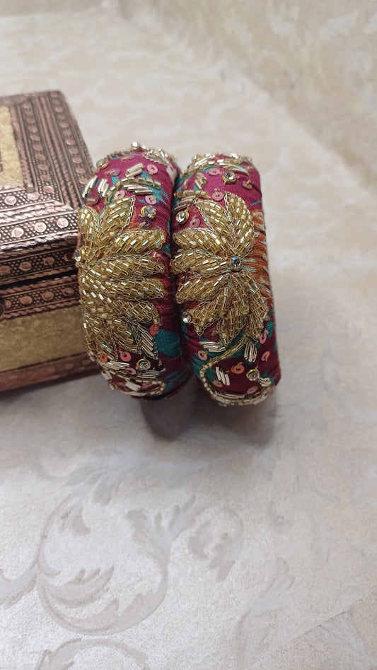 RAAZ PLUM KALAMKARI BANGLES