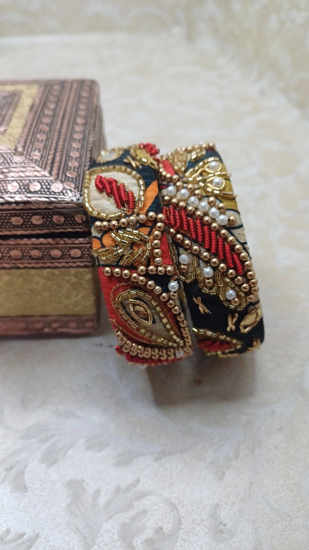 ROHINI BLACK KALAMKARI BANGLES