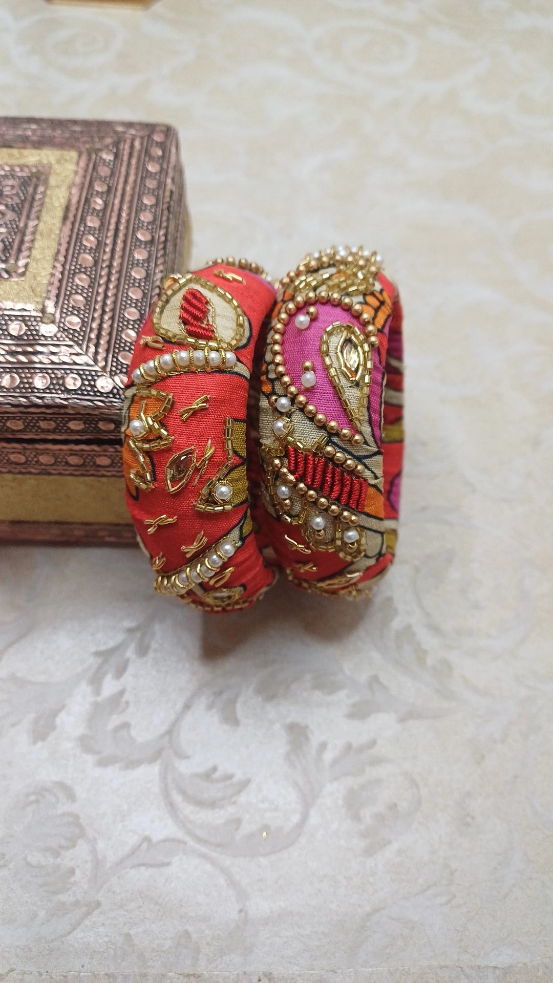 RAAZ RED KALAMKARI BANGLES