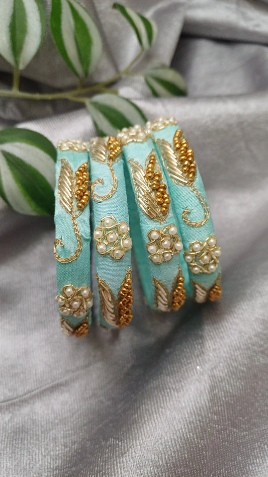 EVERGREEN LIGHT BLUE BANGLES