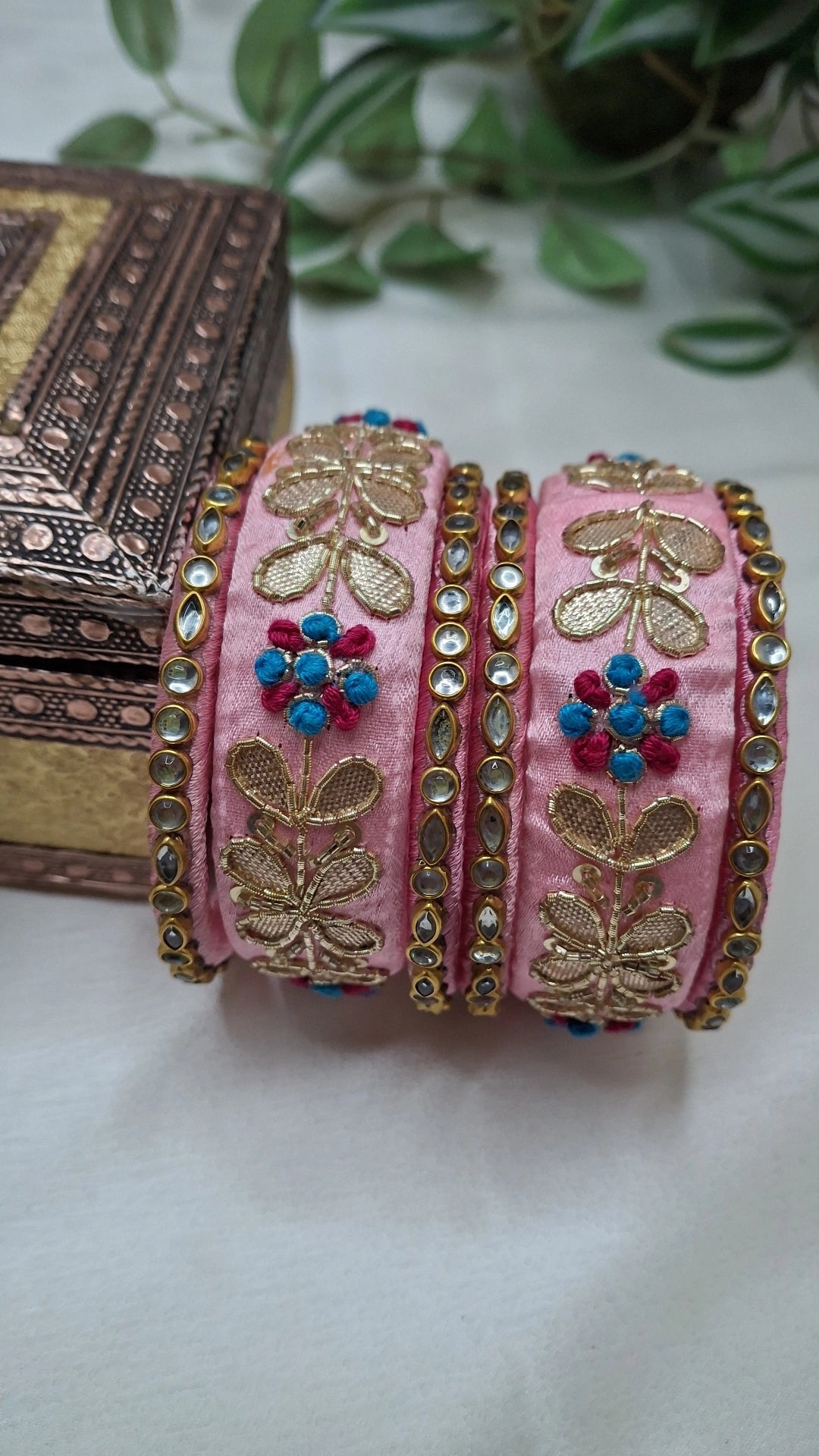 PINK GOTA BANGLES