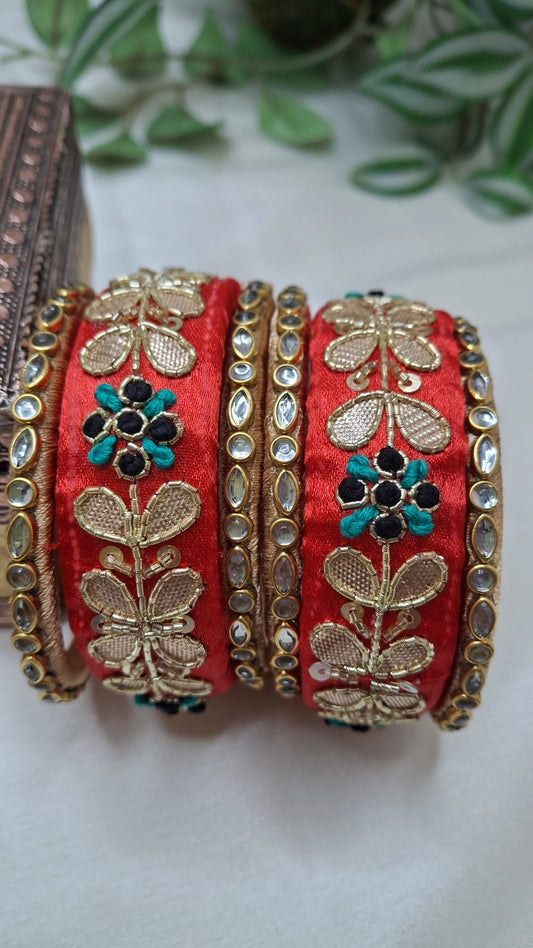 RED GOTA BANGLES