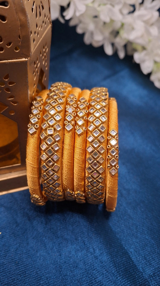 GOLDEN SILKTHREAD FANCY BANGLES