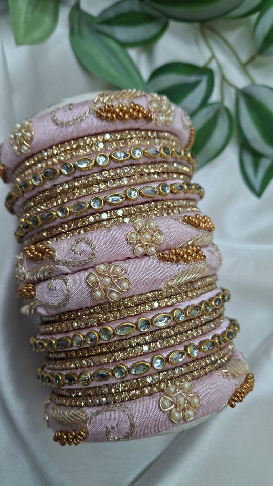 JASHN LIGHTPINK ZARDOZI BANGLES