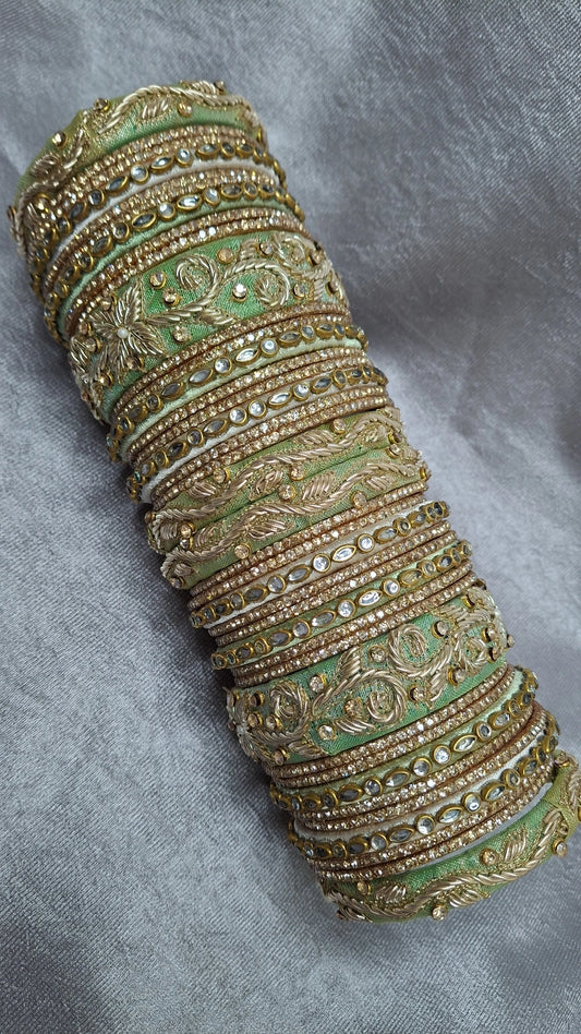 MAYUR 013 ZARDOZI BANGLES