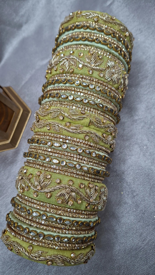 MAYUR 014 ZARDOZI BANGLES