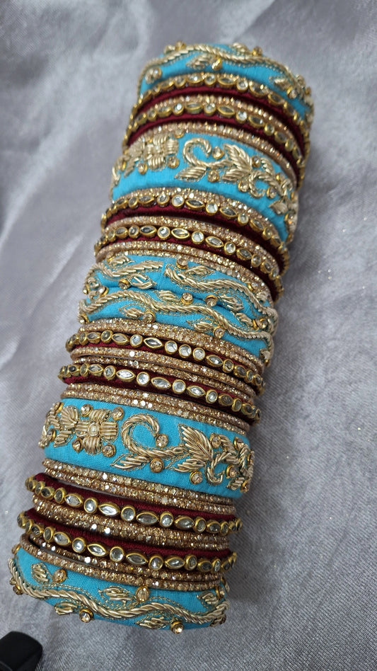 MAYUR 002 ZARDOZI BANGLES