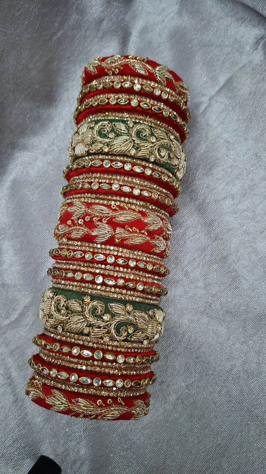 MAYUR 013 ZARDOZI BANGLES