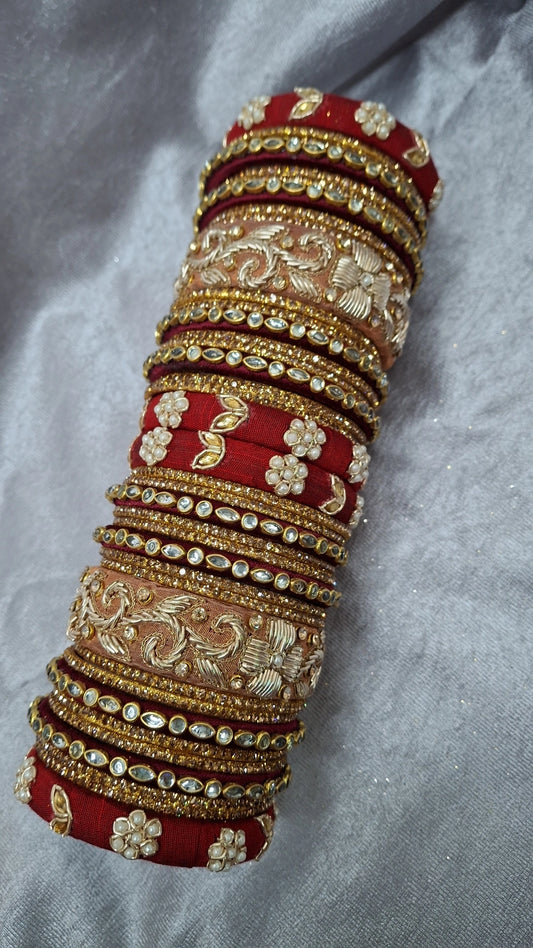 MAYUR 07 ZARDOZI BANGLES