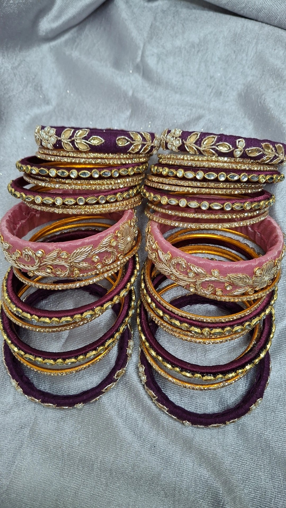 MAYUR PINKPURPLE ZADOZI BANGLES