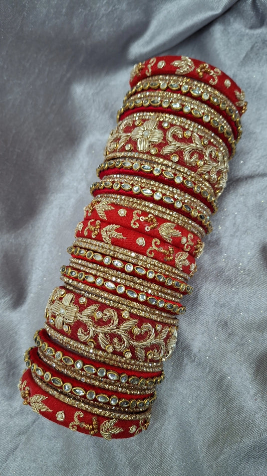 MAYUR 008 ZARDOZI BANGLES