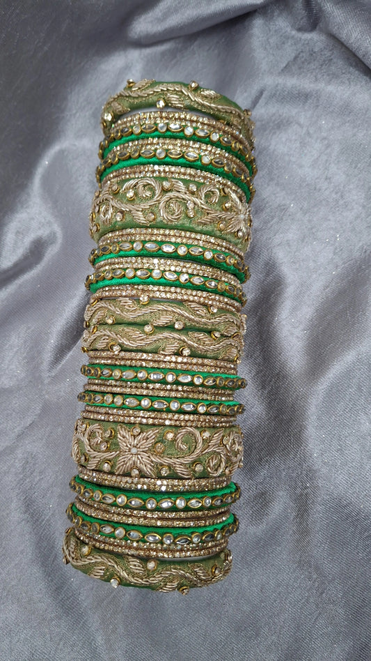 MAYUR 009 ZARDOZI BANGLES