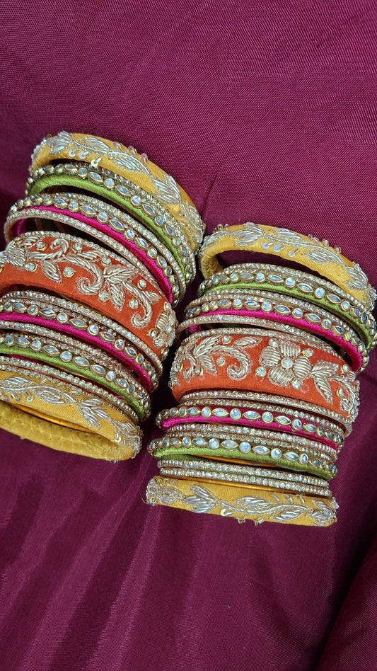 MAYUR RANGEELA ZARDOZI BANGLES