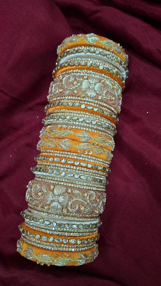 MAYUR 010 ZARDOZI BANGLES