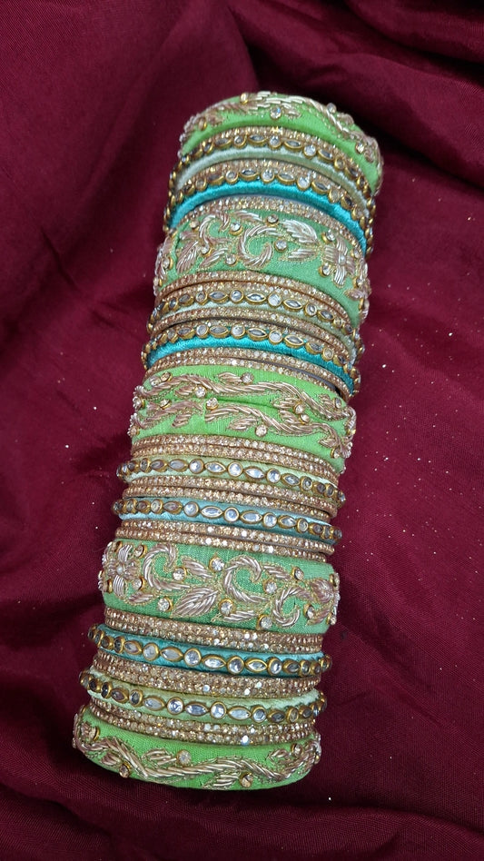 MAYUR 011 ZARDOZI BANGLES
