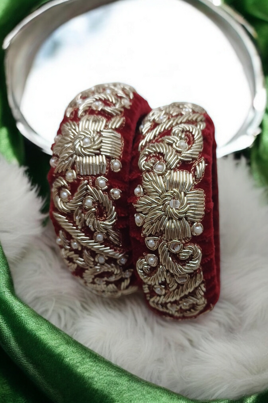 MAROON ZARDOZI KANGAN