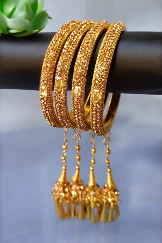 GOLDEN JHUMAR LATKAN BANGLES