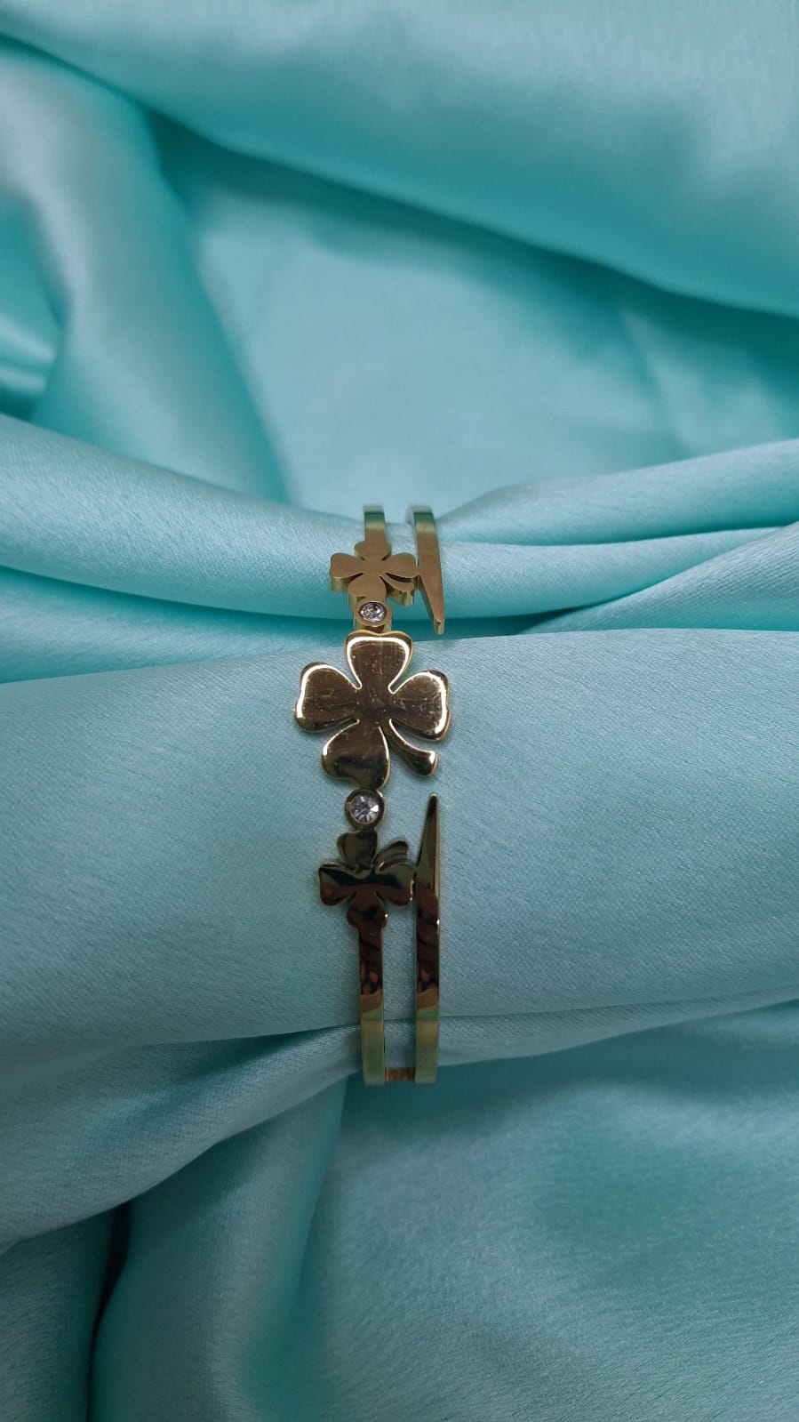 FLORAL GOLD CUFF BRACELET