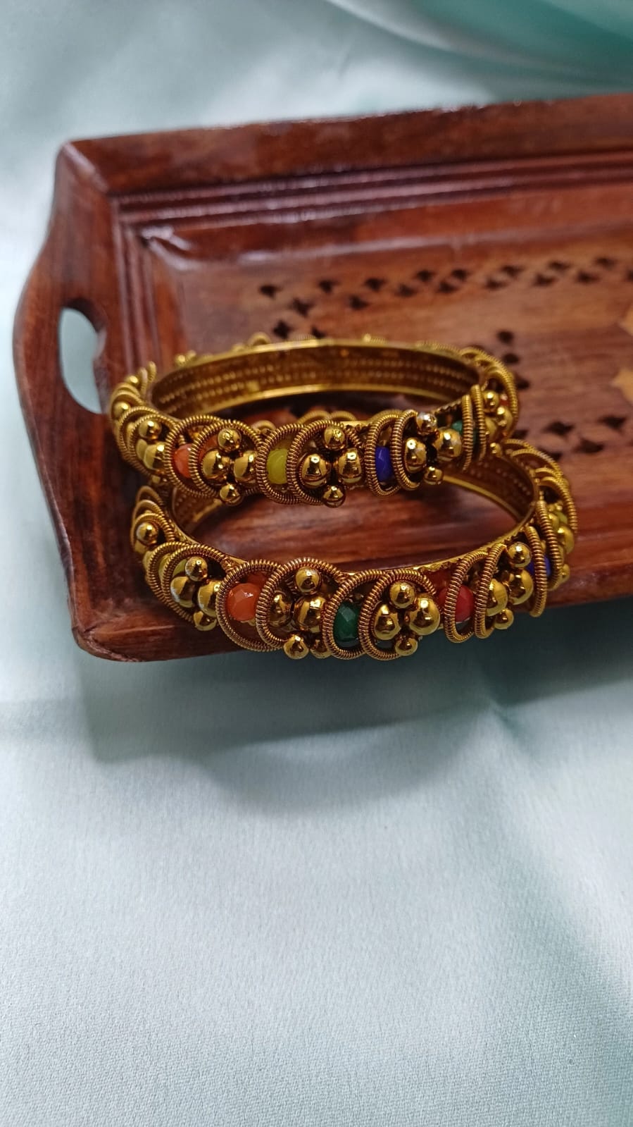 ROYAL GOLDEN TONE BANGLES SET