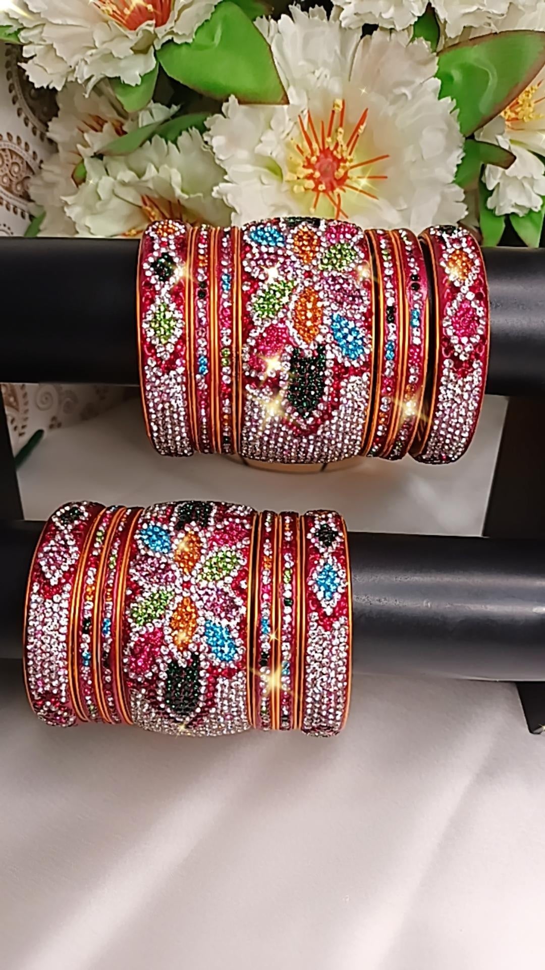 MULTICOLOR BRIDAL BANGLES SET – NAURANGI